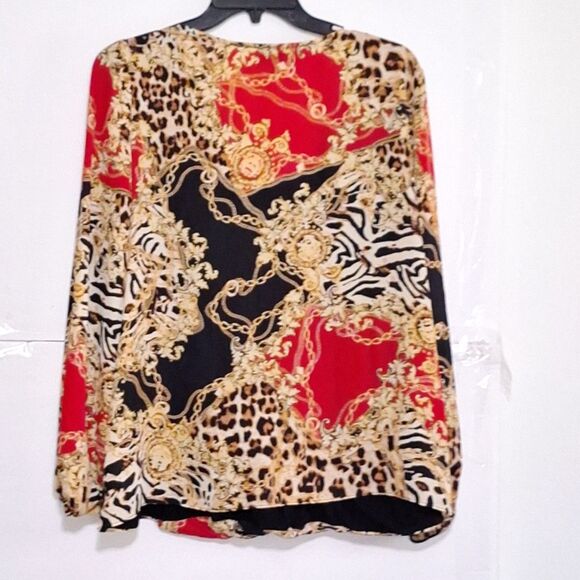 Thalia Sodi Women's Top Bold Animal Print Office Siren Boho - Picture 9 of 9